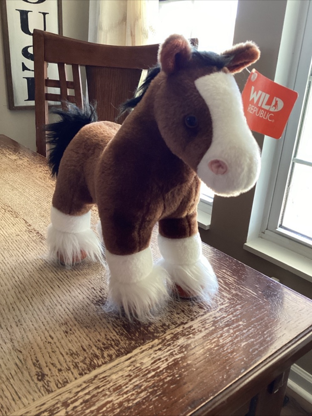 Wild Republic "BUD" Plush Stuffed Clydesdale Horse Budweiser NEW NWT